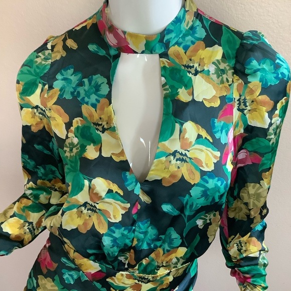 Zara Floral Long Sleeve Dress NWT - Picture 5 of 12